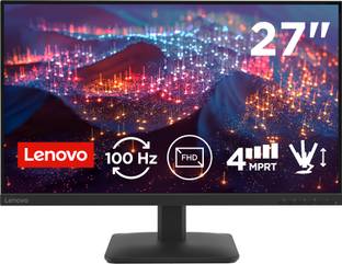 Lenovo L Series 68.58 cm (27 inch) Full HD LED Backlit IPS Panel with 99%sRGB, 1x HDMI 1.4, 1x VGA, Ti...