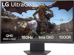 LG UltraGear 68.58 cm (27 inch) Curved Quad HD VA Panel with 1000R Curvature, HDR10, HDMI x 2, DisplayPort, Black Stabilizer Dynamic Action Sync, Crosshair FPS Counter, Borderless Design Gaming Monitor (27GS60QC-BB.CTRRMV)