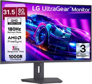 LG UltraGear series 80.01 cm (32 inch) Curved Quad HD LED Backlit VA Panel Gaming Monitor (32G600A-BN....