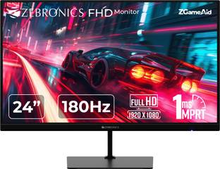 ZEBRONICS 60.96 cm (24 inch) Full HD IPS Panel with 280 Nits Brightness, Built-in Speakers, HDR10, 99% sRGB, 1 x DP, 1 x HDMI, 1 x 3.5mm Anti-glare Display Gaming Monitor (ZEB-IGM 101, ZEB-N24A)