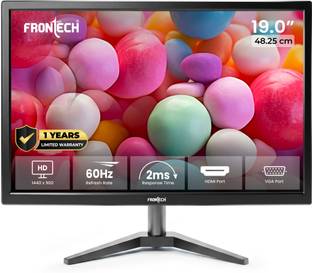Frontech - 48.26 cm (19 inch) HD LED Backlit VA Panel Monitor (19" LED Monitor with HDMI & VGA Input, ...