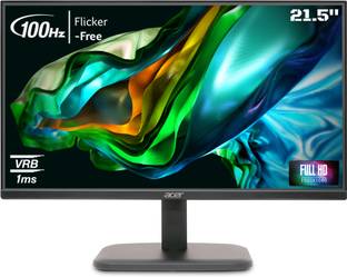 Acer 54.61 cm (21.5 inch) Full HD LED Backlit VA Panel with ZeroFrame Design, Ergonomic Stand, Acer Vision Care, Flicker Free Monitor (EK220Q)