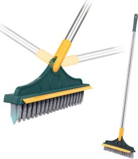 PAYMANA 2 in 1 Multipurpose Tile Cleaning Brush with Long Handle and Wiper Wet & Dry Mop