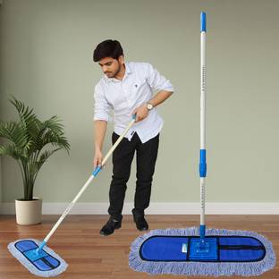 Livronic Cotton Pad Wet and Dry Cotton pad Flat Floor Mop 67x14x5 (18-Inch) FULL SET Flat Mop
