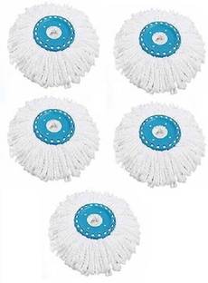 star Elite SWAMI Heavy White and blue microfiber Mop Refill pack of 5 Refill