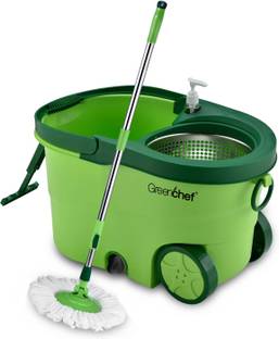 Greenchef Spin Mop Set 360 Degree Stainless steel rod absorbent micro fibre cleaner Mop Set