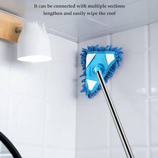 NKK TRADERS Lazy Triangle Cleaning Mop 180 Rotatable Triangle Dust Mop Nylon Wet and Dry Brush