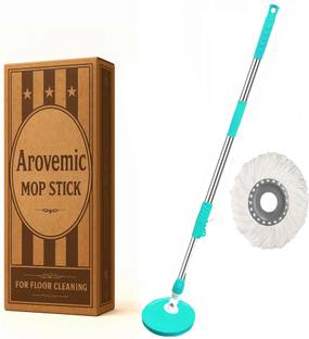 arovemic Mop Stick Rod Refill Replacement | 360 Spin Floor Cleaning Tool String Mop