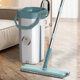 UPC Microfiber Flat Mop With Bucket 360° Flexible Head | Floor Cleaning Pocha Mop Set