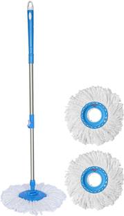 VAULT BHARAT NEW_Spin Mop Stick Rod Only, Floor Clean Stick with 3 refill | Extendable Handle Mop Set
