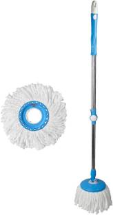 VAULT BHARAT magic spin mop stick| mop floor cleaner stick | V3+1 Mop Head and Rod