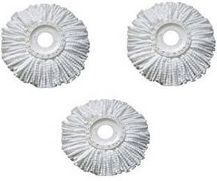 MLTC 360 Rotating Magic Spin Microfiber Mop Head Refill Pack OF 3 Super Absorbent Mop Set