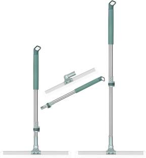 Dhvyant Mart Adjustable Telescopic Pole Silicone Floor Squeegee Broom with Long Handle Wipes