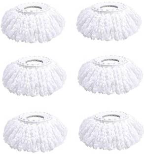 JAYDEEP ENTERPRISE 360 Rotating Magic Spin Microfiber Mop Head Refill Pack OF 6 Absorbent Refills Mop Head