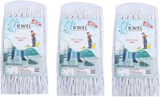 KWEL Super water Absorption Cotton Wet mop Refill (250 Gm) Pack of 3 Refill