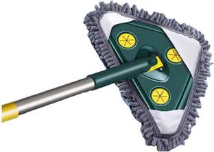 AJS Triangle Microfiber Mop – 360° Rotating And Adjustable Stick Wet & Dry Mop