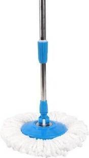 Saviraj SWAMI 360 Degree Mop Full Stick Head Stainless Steel Rod with 1 Refill Mop Rod