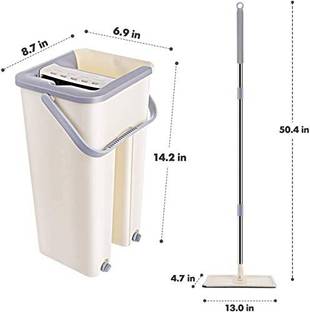 Black mirror Magic Flat Scratch Cleaning Mop Wet & Dry Mop