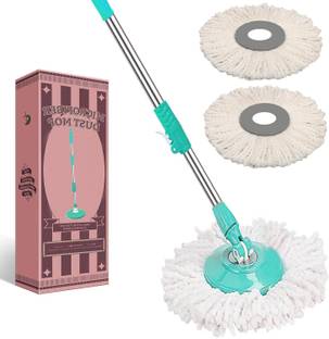 arovemic premium Clean mop big mop stick rod set ( 2 Refill )(( 5 Years Warranty)) Mop Rod