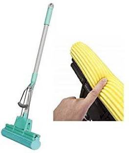Fitaza Super Folding Squeeze Mop Sponge Mop (BLUE) Sponge Mop