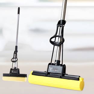 Tenring PVA Sponge Mop for Floor Cleaning, Stainless Steel butterfly mop Wet & Dry Mop