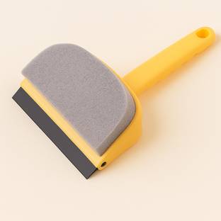 HomeHunt Cleaner Tool 2-in-1 Scrub Sponge & Squeegee Wiper for Windshield,Mirror & Window Wipes