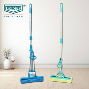 UNIQUE PVA mop & sponge mop stick combo set Telescopic Handle home floor cleaning mop Wet & Dry Mop