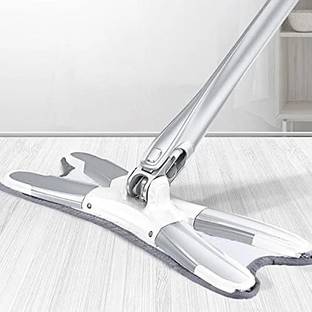 laisha Microfiber X Shape Mop for Floor Cleaning, Dust Mop with Self Wringing Wet & Dry Mop