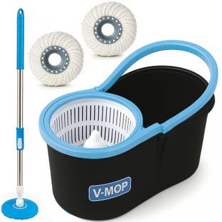 V-MOP Premium Quality Bucket Spin Mop - Dry & Wet Magic Cleaning Floor Mop A1 Mop Set