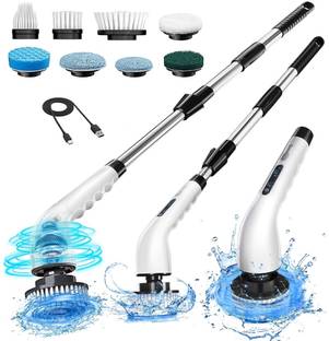 Sakrai Powerful Electric Spin Scrubber Cleaning Machine Floor Bathroom Tiles Bathtub Plastic Wet and D...