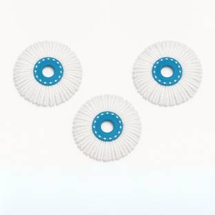Yogini Greens Heavy White and blue microfiber Mop Refill pack of 3 Refill
