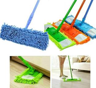 vepson Microfiber Flat Mop Color Rod Flat Mop