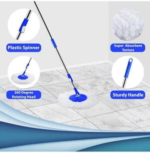 CLEANADO Spin Cleaning Stainless Sponge Plastic Wet 2 refill (Blue) Dust Mop
