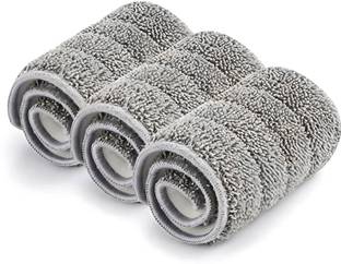 Upkaranwale Two Way Lock Mop cloth For Small Bucket Mop ( Pack of 3 Mop Cloth, 32CM X 12CM) Wet & Dry Mop
