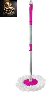 PRARIKSH UNICORN ® Mop Stick Spin Mop Stick Rod with 1 Microfiber Refill, Standing Magic Pocha Floor Wiper