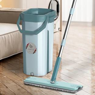 UPC Microfiber FlatWith Bucket 360? Flexible Head|Floor Cleaning Pocha Mop Set