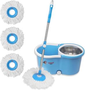 VAULT BHARAT NEW_Cleaning Mop With Bucket| 360 Degree Easy Magic Cleaning |V56+3 Mop Set