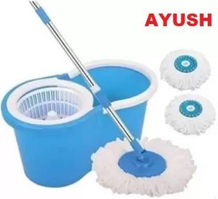 Ayush Premium Home 360° Self Spin with easy Rotating Head with 2 extra refill Mop Set