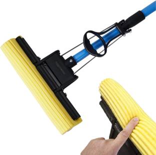 ONIQUID PVA Sponge Mop with Self-Wringing Action, Multi-Surface Floor Cleaner Sponge Mop