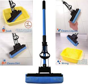 AshmakamMart Adjustable PVA Mop for Wet & Dry Floor Cleaning, All Surface Floor Mop Sponge Mop