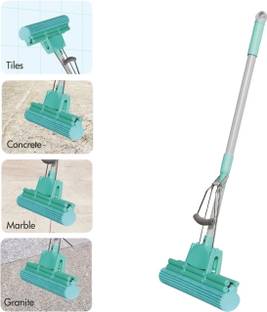 TERAAZ PVA Mop with Self-Wringing Action, Quick & Efficient Floor Care Mop Set
