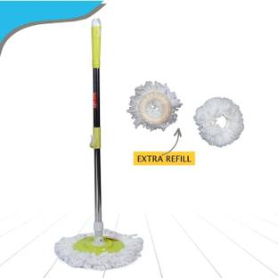 DUSTER Brand New Spin mop charkhi set with refill Durable Mop Set
