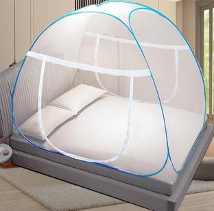 KHANJAN FASHION HUB Polyester Kids Washable WHITE machhardani double bed mosquito net for single bed machardani for baby ma Mosquito Net
