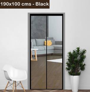 Evafly Fibre Adults Washable (190x100 cms) Auto-Closing Magnetic Screen Door Mosquito Net