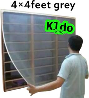 kldo HDPE - High Density Poly Ethylene Infants Washable Premium quality 4×4feet size grey window net for mosquito Mosquito Net