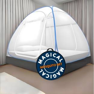 MAGICAL Polyester Adults Mosquito-Net-Dark-Blue-King-01-ML Mosquito Net