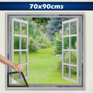 Wild Accessories Fibre Adults Washable Pre-Stitched Fiberglass Window Mosquito Net for All Types of Windows,120 GSM Mosquito Net