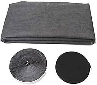 Easynet Fibre Adults Washable Heavy Quality 120 GSM PVC Coated FIBREGLASS Window Insect Mosquito Mesh Net Screen with Hook & Loop Tape for Installation (Grey, 150 x 150 cm) Mosquito Net