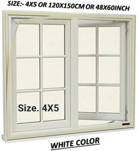 BLEMY HDPE - High Density Poly Ethylene Adults Washable NET/FLIP/4X5/COLOUR/WHITE /BLEMY_15 Mosquito Net
