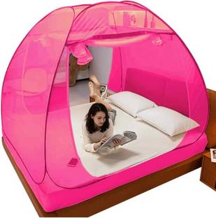zeroes Polyester Adults Washable Mosquito Net for Double Bed King Size Foldable, Strong and Durable Tent Mosquito Net